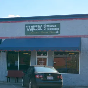 a car parked outside