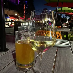 Drinks on the patio.