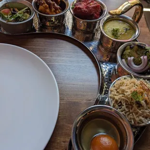 Definitely get the Varam feast thali. Everything was delicious. There was more food with this not pictured that came with it.