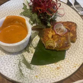 Karivepaku Podi Dusted Salmon Plate