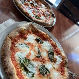 Margherita Di Bufala Pizza + Margherita Di Bufala with Sopprasatta Pizza