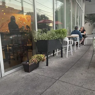 Cute little herb box right? They pick herbs fresh for the plates BUT an waiter threw water from the DOG BOWL into it!! Yuck!!