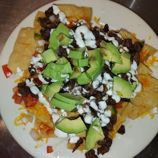 a plate of mexican food