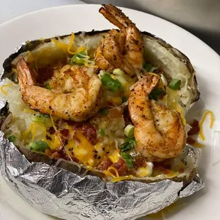 Loaded shrimp potato