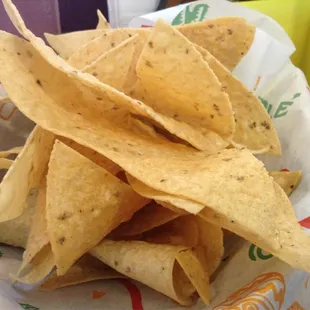 Oven heated chips!