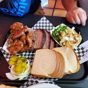 Brisket and mollejas