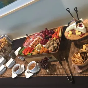 a variety of snacks