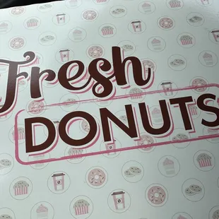 a fresh donuts box