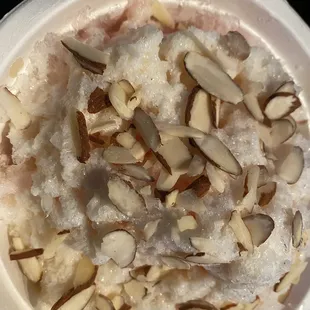 rose ice gola with almonds - delicious!