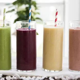 8 flavors of Smoothies