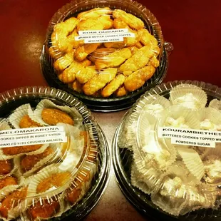 Greek cookies, the owner is greek but serves home style food and some greek things