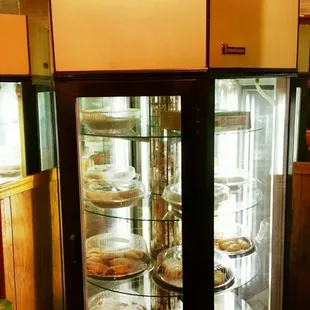 Delicious pie and Greek pastries case