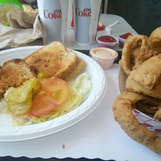 Patty Melt on Rye with Grilled Onions Sandwich