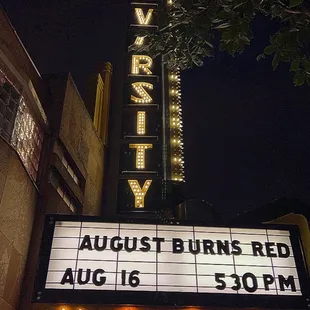 the marquee for the concert