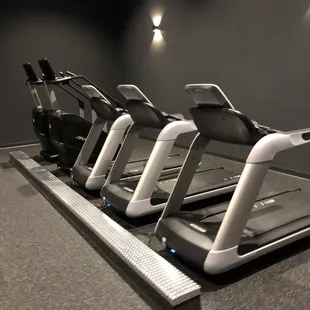 Inside the fitness theater.