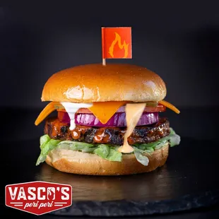 The &apos;Impossible&apos; Burger
Plant based seasoned patty in your choice of flavor, in a buttery brioche bun, samurai &amp; garlic sauce, pickle