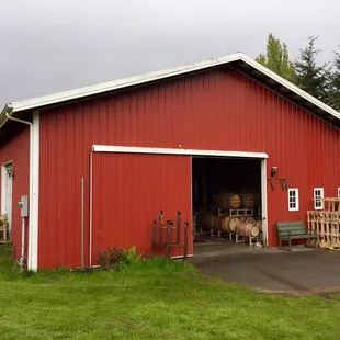 Limited signage, barn to look out for