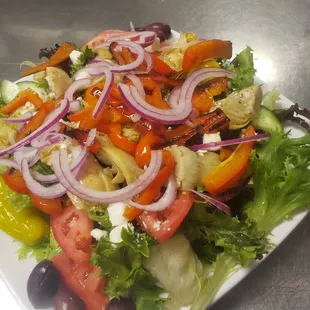 a plate of salad