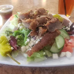 a plate of salad