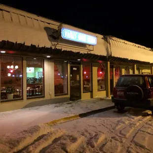 Wintery evening at Vasili&apos;s. Time for some hot soup.