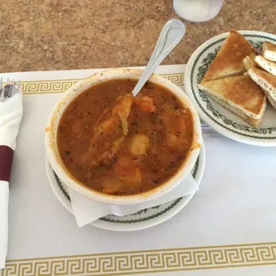 Potato Soup and Pita