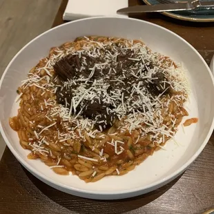 Slow braised beef and orzo