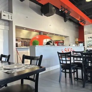the interior of the restaurant