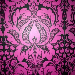 The fabulous wallpaper in the restroom (read between the lines or fun stuff)!