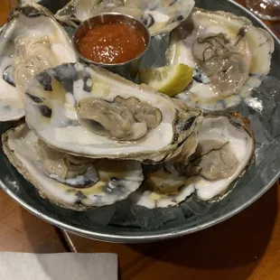 Oysters on half Shell