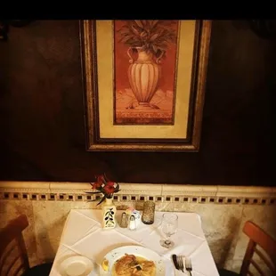Chicken Frances chicken scallopini lightly the dipped in egg &amp; flour then sauté it in a cream sauce with artichoke hearts and mushrooms