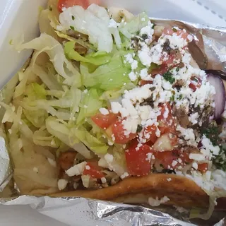 Chicken Souvlaki Sandwich with Fries