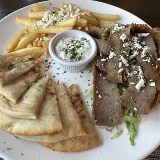Classic Greek Platter with Gyro