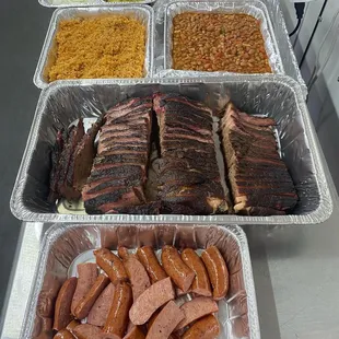 a variety of food items