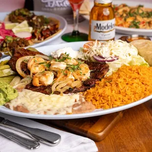 carne asada and shrimp