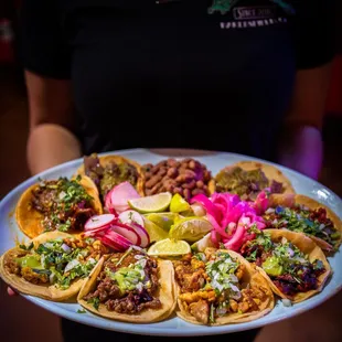 a plate of tacos