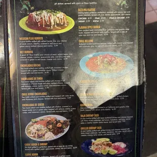 menu, crepes