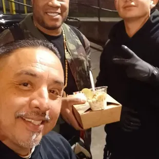 Our amazing crew Jimmy and Gino feeding xzibit!