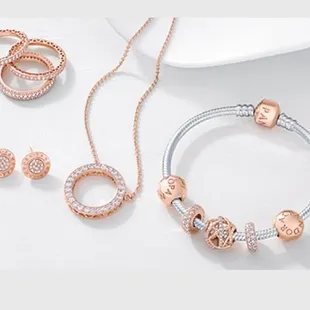 Rose&apos; all day with Pandora&apos;s Rose Collection. We carry the full line of Pandora Jewelry in stock and ready to wrap.