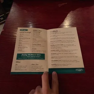 Drink menu