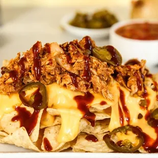 a plate of nachos