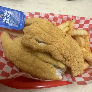 fried fish and fries