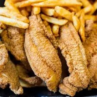 fried chicken and french fries