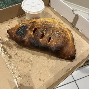 Calzone.... Apparently they make 'em crispy
