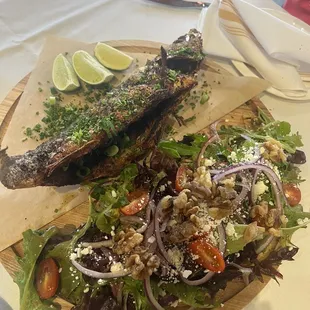 Fried fish (branzino)