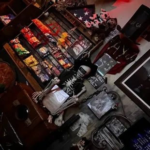 a collection of items on a table