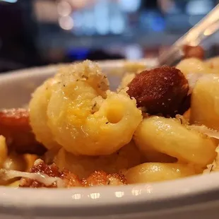 Pork belly mac and cheese