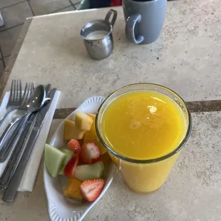 Orange Juice and Fruit