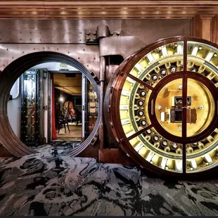 the inside of a bank vault