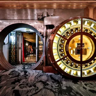 the inside of a bank vault