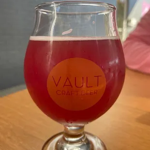 a glass of craft beer